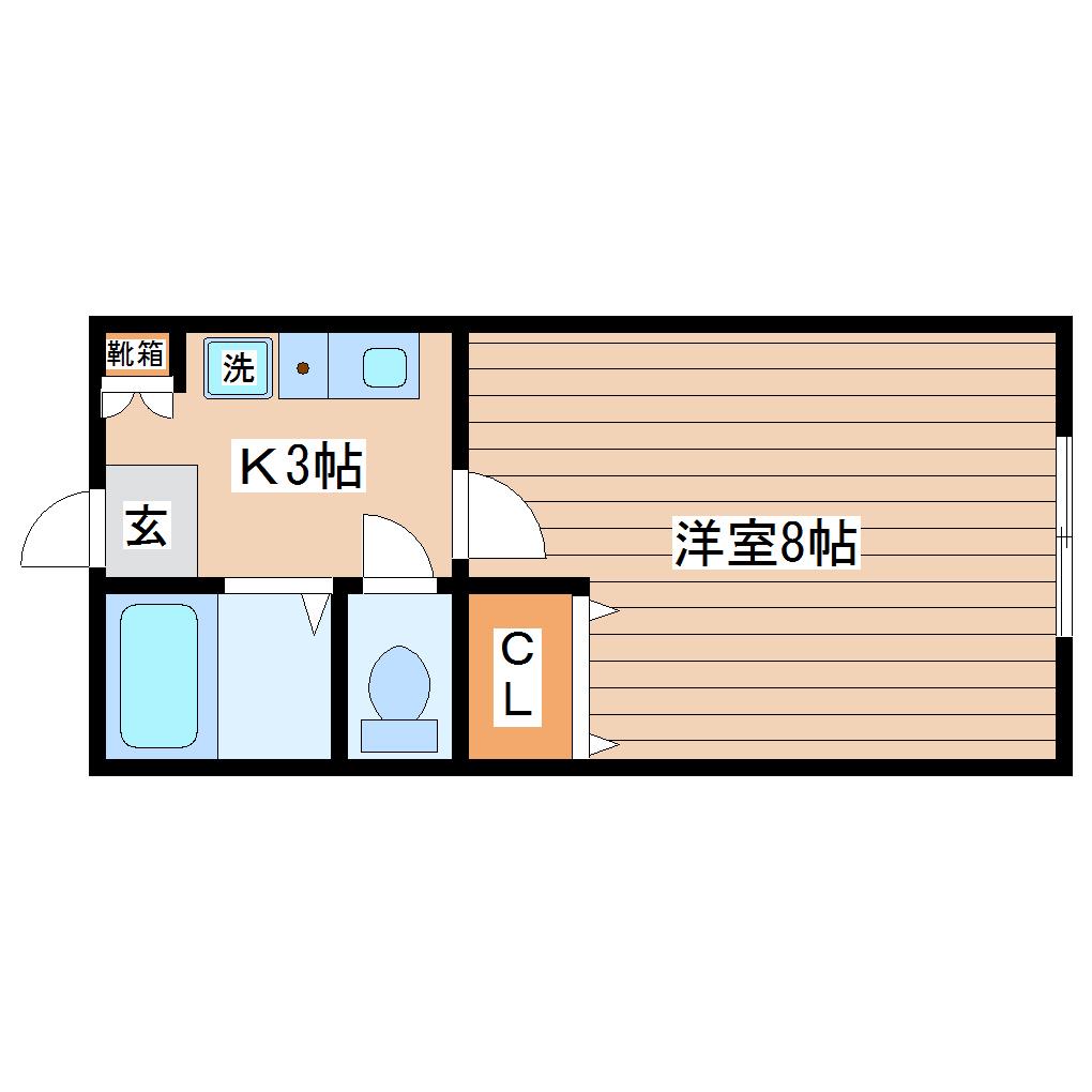 メゾンアルファ(1K/2階)の間取り写真