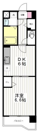 ALTIPLANO(1DK/3階)の間取り写真