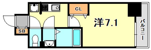 フレシール昭和通(1K/2階)の間取り写真