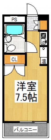ペガサスマンション百合ヶ丘(ワンルーム/3階)の間取り写真