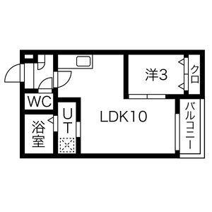 WARREN TODAI(1LDK/1階)の間取り写真