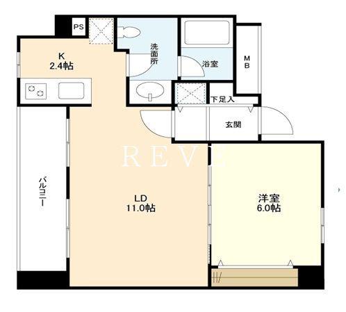 オーキッドプレイス(1LDK/7階)の間取り写真