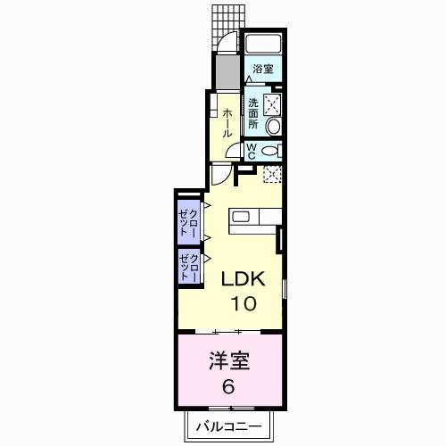 ブリーゼ・カーサ(1LDK/1階)の間取り写真
