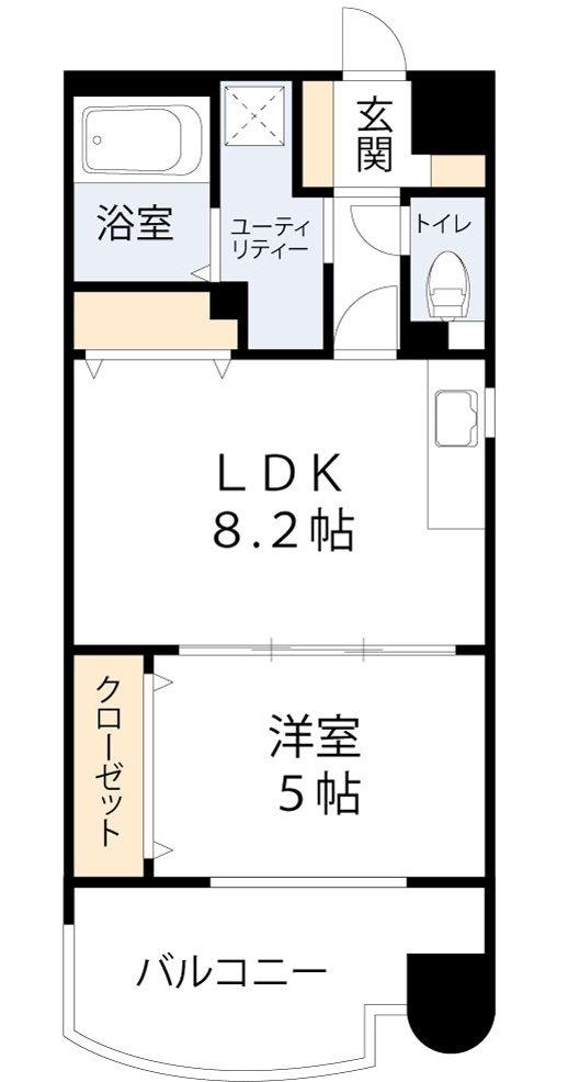 ランドマークシティ梅田東(1LDK/6階)の間取り写真