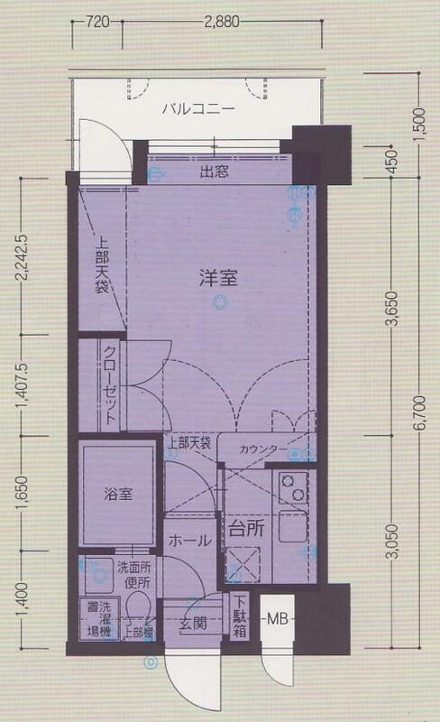 エステート・モア・薬院(1K/10階)の間取り写真