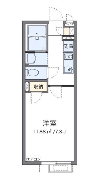都営大江戸線 光が丘駅 徒歩17分 4階建 築6年(1K/2階)の間取り写真