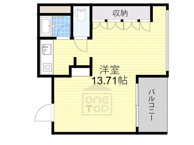 H´S FLATS(ワンルーム/5階)の間取り写真