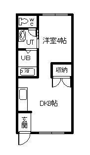 セントラルレジデンス(1DK/2階)の間取り写真