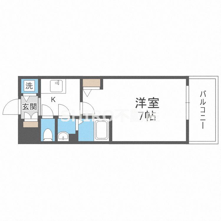エスリード京橋ウエスト(1K/10階)の間取り写真