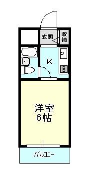 BASE-ONE貝塚(ワンルーム/3階)の間取り写真