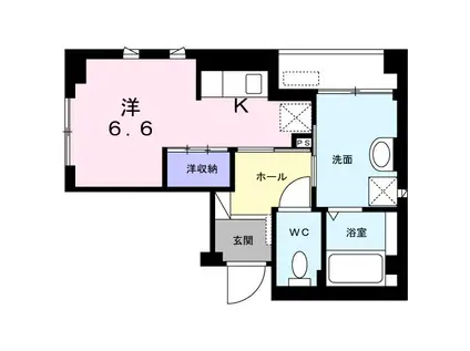 KOTI 壱番館(ワンルーム/4階)の間取り写真