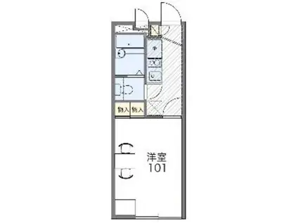 レオパレスソフィアII(1K/1階)の間取り写真