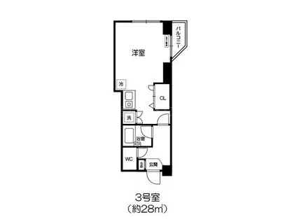 マルマン大阪マンション(ワンルーム/3階)の間取り写真