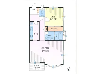 メイゾンリラ(1LDK/1階)の間取り写真