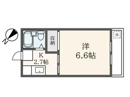 グリーンハイツ君島(1K/2階)の間取り写真