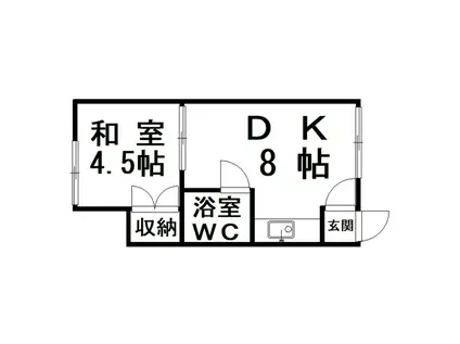 コーポ入江(1DK/2階)の間取り写真