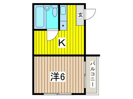 川口ザ・レジデンス(1K/1階)の間取り写真