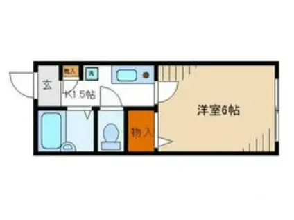 スカラベ新宿(1K/2階)の間取り写真