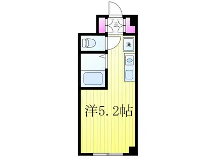 松戸YKマンションI(1K/3階)の間取り写真