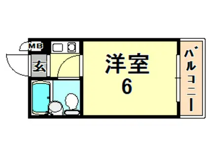 ダイドーメゾン岡本(ワンルーム/4階)の間取り写真