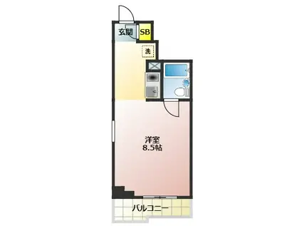 マートルコート駒込(ワンルーム/6階)の間取り写真