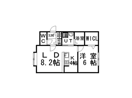 RAINBASE(1LDK/2階)の間取り写真