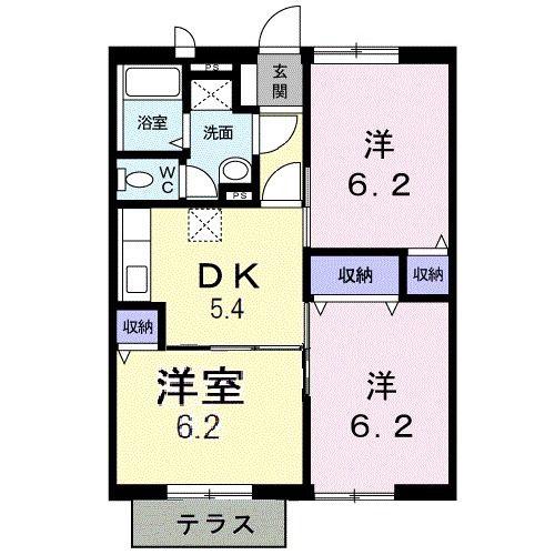グリーンヒル末廣(3DK/1階)の間取り写真