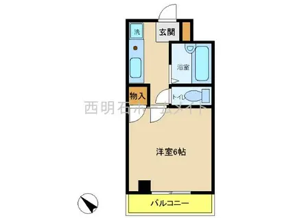 明光ハウス(1K/2階)の間取り写真