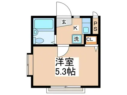 オークルホンダ(1K/1階)の間取り写真
