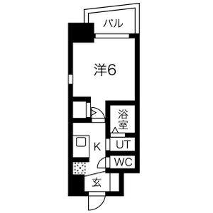 エステムコート名古屋ステーションクロス(1K/7階)の間取り写真