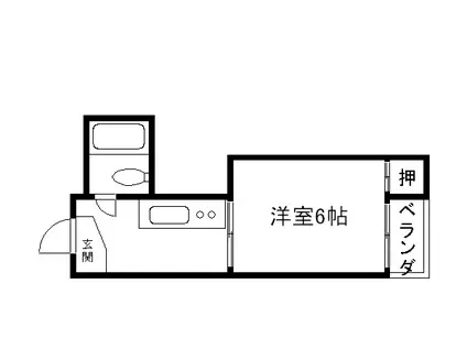 シモン堀川(1K/4階)の間取り写真