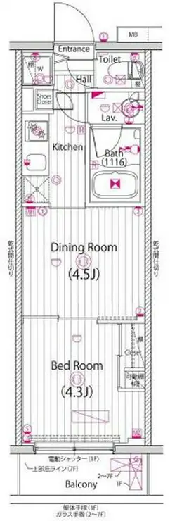 ガーラ・ヴィスタ練馬中村橋 5階階 間取り