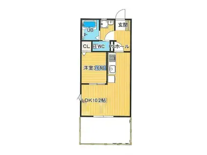 リベルテひかり(1LDK/1階)の間取り写真