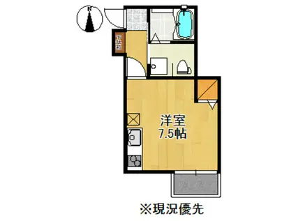 ロジュマン海老名(ワンルーム/1階)の間取り写真