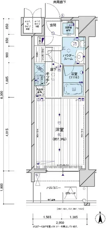 メインステージパーク大山 12階階 間取り