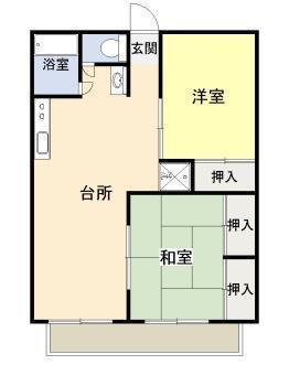 アーバンライフ本郷C棟(2LDK/2階)の間取り写真