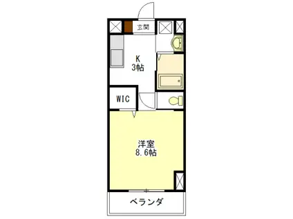 IL VIALE(1K/5階)の間取り写真