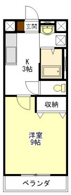 SCARLETZ(1K/3階)の間取り写真