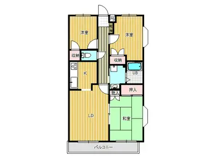 ピュアふじみ(3LDK/3階)の間取り写真