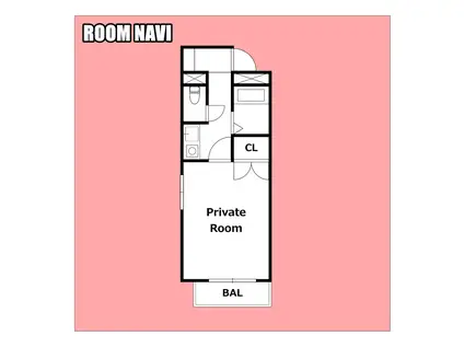 ロワイヤル徳島(1K/4階)の間取り写真