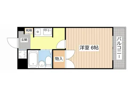 北川マイルーム88(1K/5階)の間取り写真