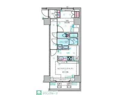 ジェノヴィア本所吾妻橋スカイガーデン(1LDK/3階)の間取り写真