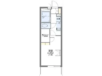 レオパレスMAMI(1K/1階)の間取り写真