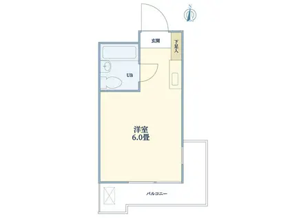 ネオハイシティ桜新町(ワンルーム/5階)の間取り写真