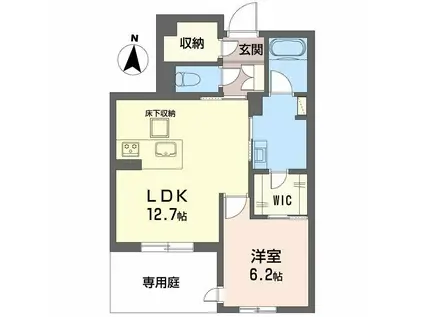 和の杜 江坂(1LDK/1階)の間取り写真
