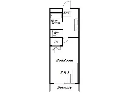 リファレンス西千葉駅前(1K/2階)の間取り写真