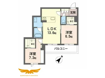 ベンガレンシス(2LDK/2階)の間取り写真