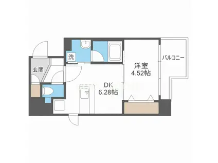 DA VINCHI(1DK/6階)の間取り写真