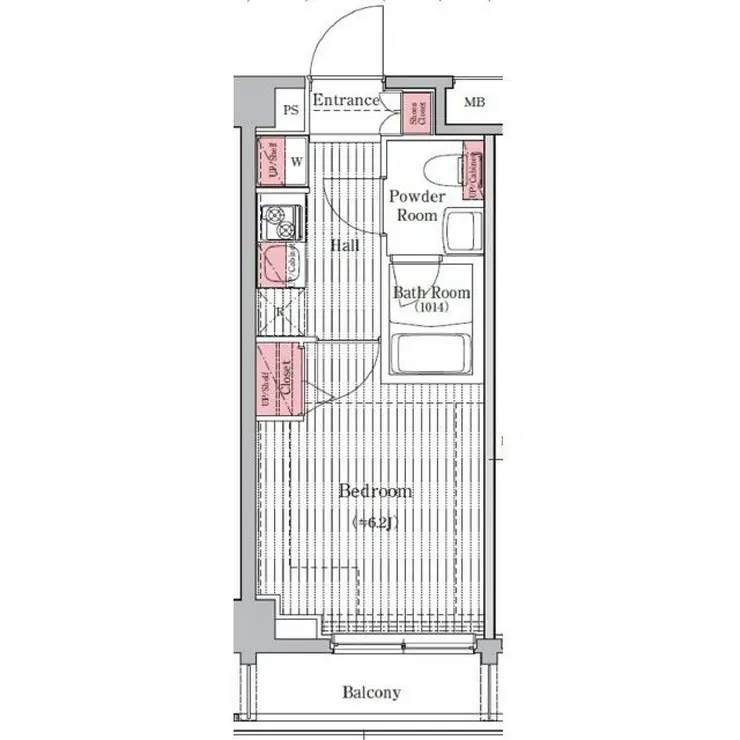 プレール・ドゥーク元住吉 3階階 間取り