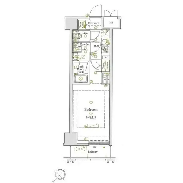 プレール・ドゥーク大塚 6階階 間取り